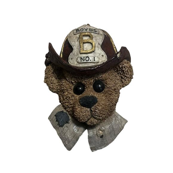 Boyds Bears Vintage 1998 Elliot The Hero Fireman Wall Plaque - Picture 1 of 5